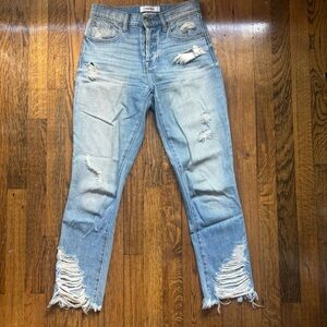 Pistola Light Blue Distressed Jeans w Button Fly